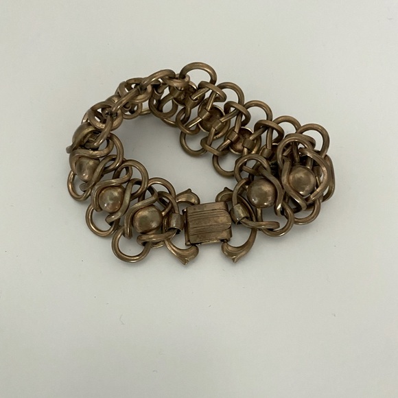 Vintage Unique Brass Necklace and Bracelet - Picture 2 of 4